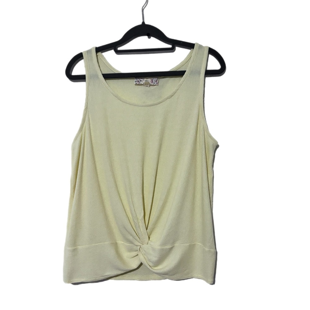 Pink Republic Lemon Sherbet Twist Front Tank Top